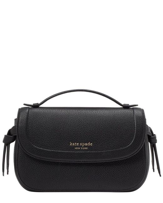 Kate Spade Black Knott Top Handle Leather Crossbody