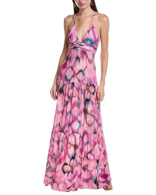 Ba&sh Purple Faoya Maxi Dress