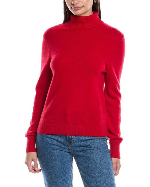 Michael Stars Red Cory Turtleneck Wool & Cashmere-Blend Sweater
