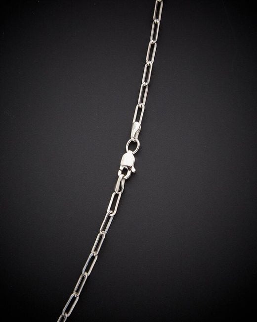 Italian Gold Black 14k Paperclip Chain Necklace