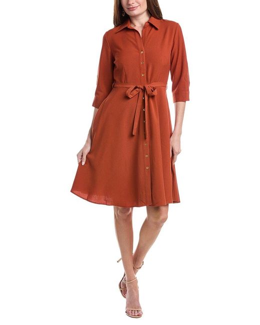Sharagano Red Shirtdress