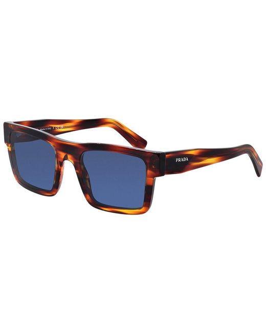 Prada Blue Pr19Ws 52Mm Sunglasses for men