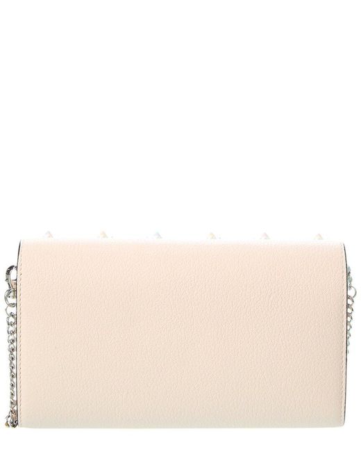 Christian Louboutin Natural Paloma Leather Wallet On Chain