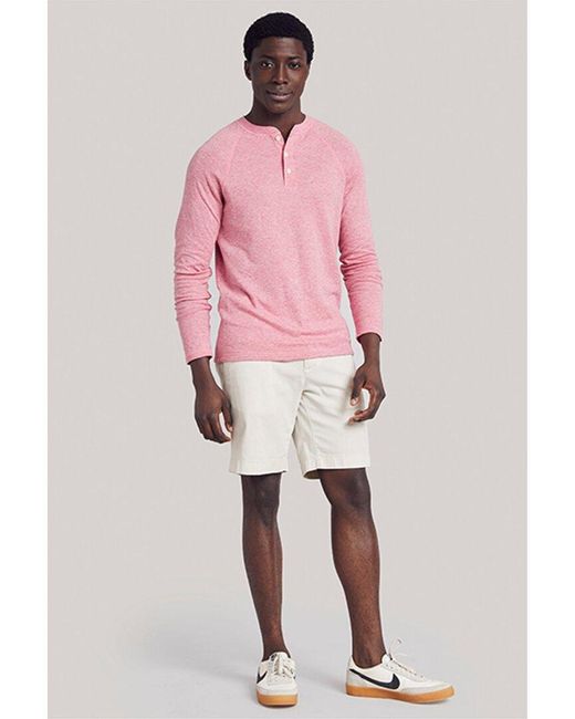 Faherty Brand Pink Cloud Henley for men