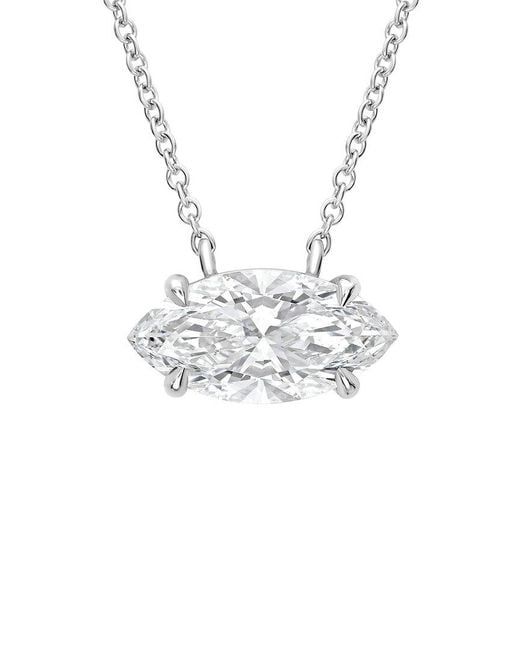 Diana M White 14K 2.00 Ct. Tw. Lab-Grown Diamond Solitaire Pendant