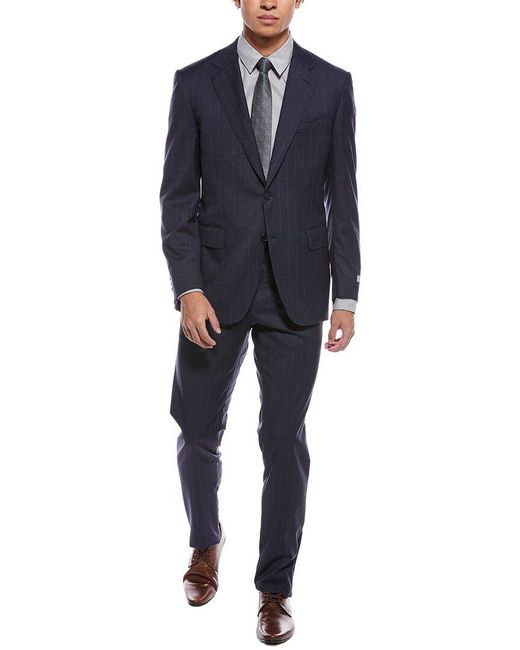 Canali Blue 2Pc Wool Suit for men