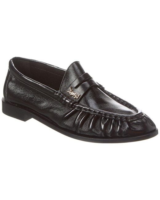 Saint Laurent Black Le Loafer Leather Moccasin