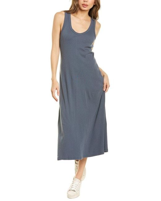 James Perse Blue Ribbed Cami Dress