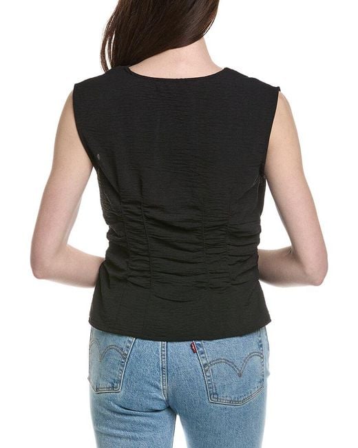 Ellen Tracy Black Airflow Top