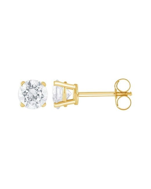Lab Grown Diamonds Metallic 14K 1.00 Ct. Tw. Lab-Grown Diamond 4 Prong Stud Earring