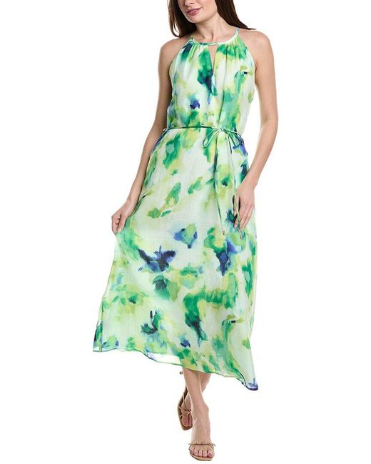 Tommy Bahama Green Voyage Views Halter Maxi Dress