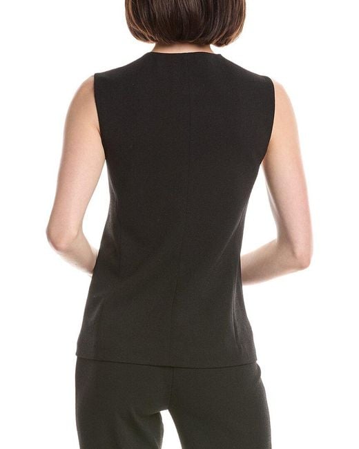 Kenneth Cole Black Textured Knit Longline Vest