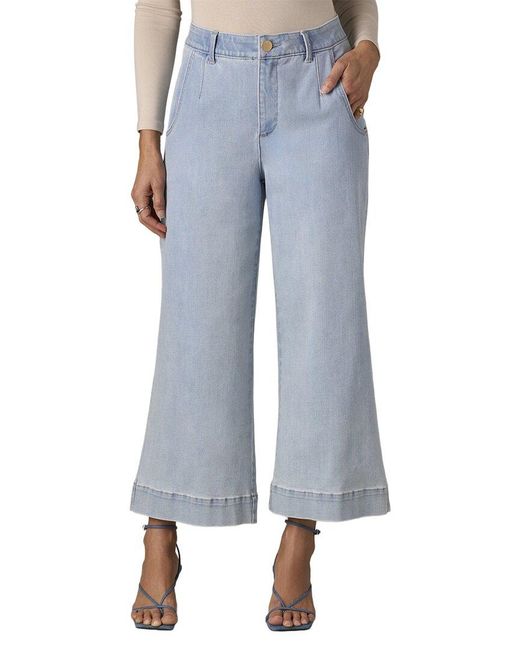 Wit & Wisdom Blue Light Whitney Skyrise Crop Wide Leg Jean