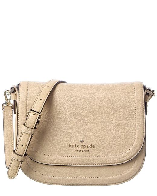 Kate Spade Natural Blake Pebbled Leather Saddle Bag