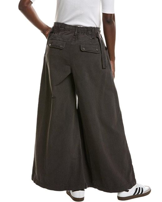 Free People Black Julien Wide Leg Pant