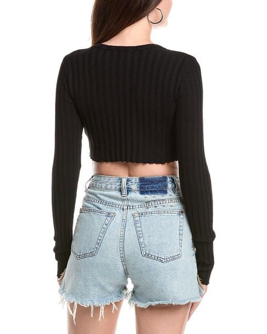 Cotton Citizen Black The Capri Crop Sweater
