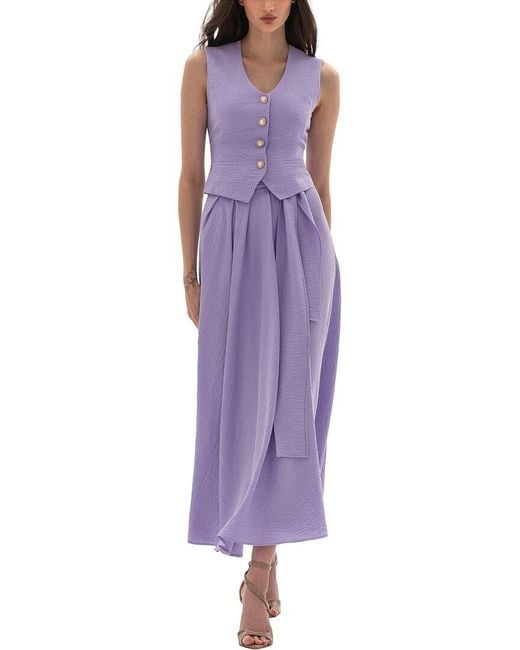 BGL Purple Vest & Skirt Set