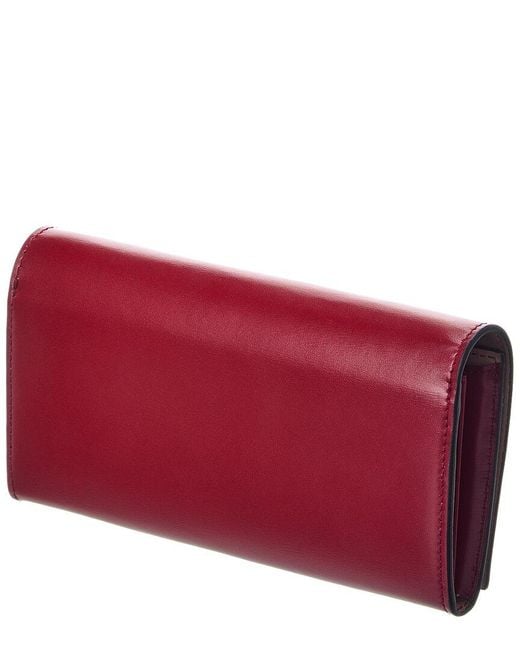 Jimmy Choo Red Martina Leather Wallet