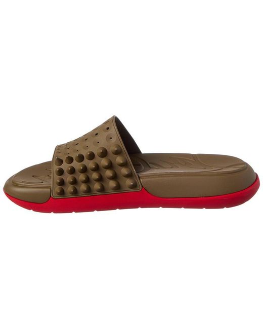 Christian Louboutin Brown Take It Easy Rubber Slide for men