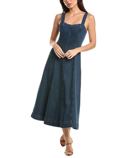 CELESTINE SEI Blue Midi Dress