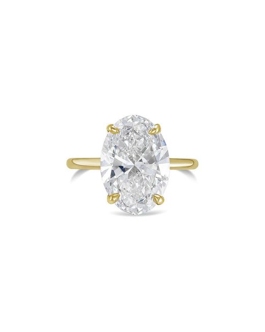 Diana M White Diana M. 18K 12.00 Ct. Tw. Lab-Grown Diamond Solitaire Ring
