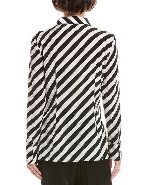 Akris Black Silk-Blend Blouse