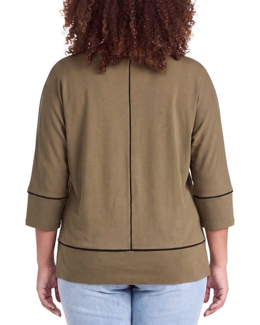 Jones New York Brown Plus Tunic