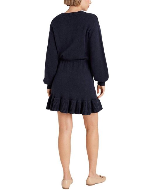 Cinq À Sept Blue Kiana Cashmere & Wool-Blend Dress
