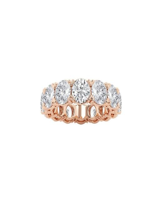 Lab Grown Diamonds White 14k Rose Gold 10.00 Ct. Tw. Lab Grown Diamond Eternity Ring
