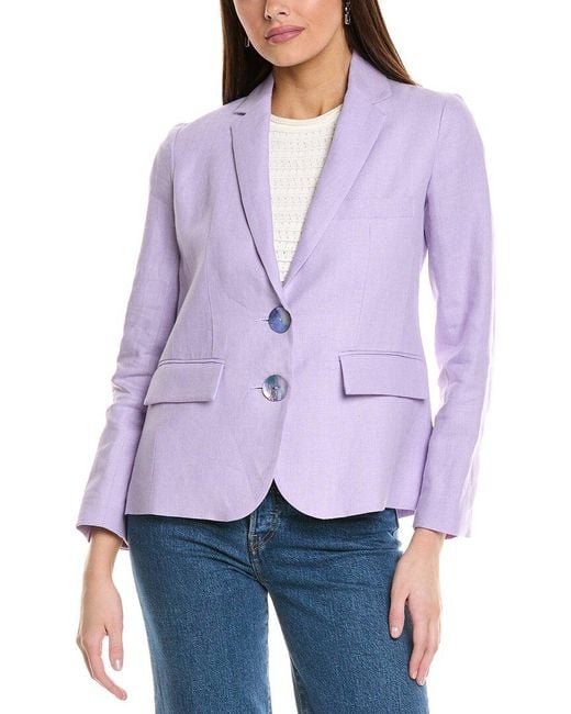 Sara Campbell Purple Bristol Linen Jacket