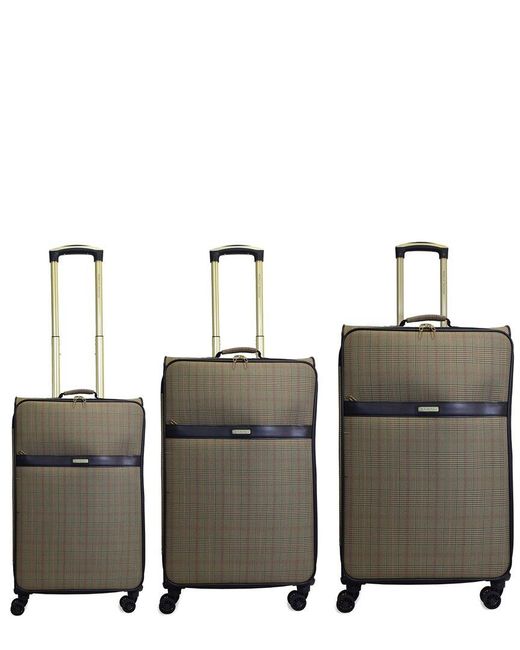Adrienne Vittadini Multicolor Plaid Collection 3pc Luggage Set