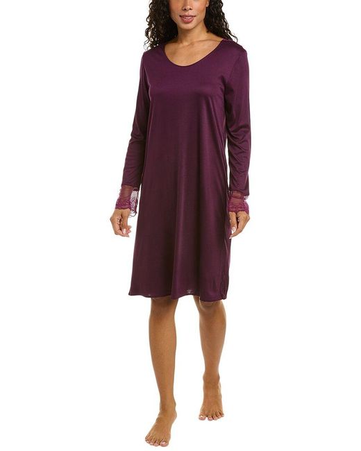 Hanro Red Lovis Silk-blend Nightgown