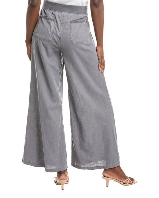 XCVI Gray Teresa Linen- Blend Pant