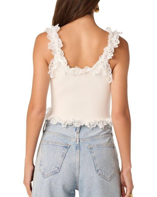 Astr White Amity Top