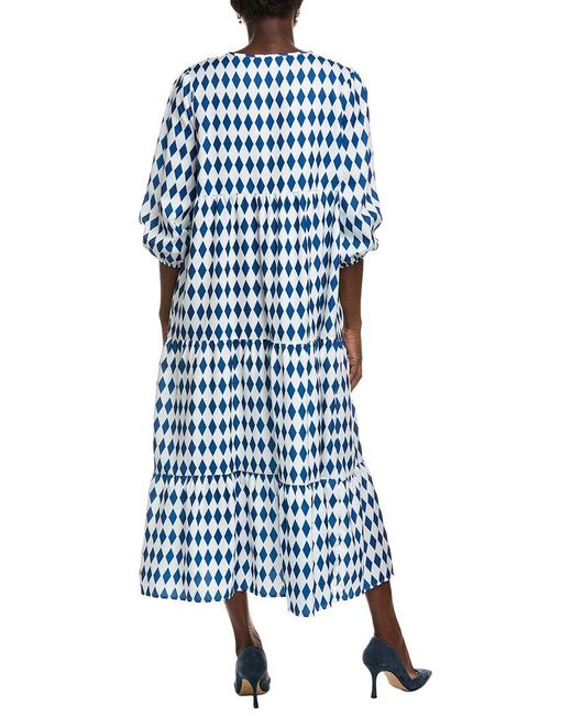 IPPONELLI Blue Tiered Maxi Dress