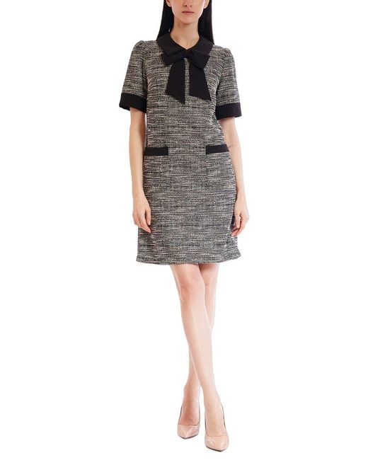 Julia Jordan Black Wool-Blend Mini Dress