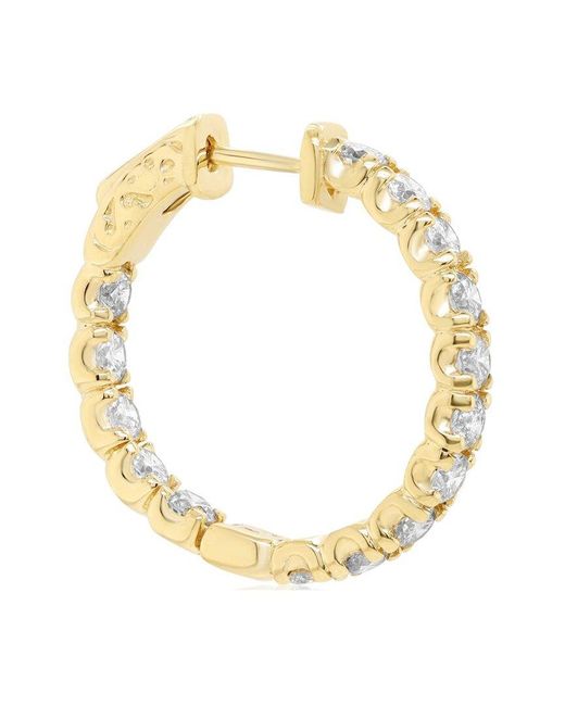 Diana M Metallic Fine Jewelry 14k 2.70 Ct. Tw. Diamond Hoops