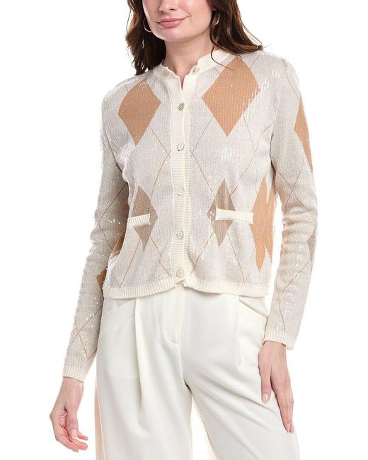 Avantlook Natural Sequin Cardigan