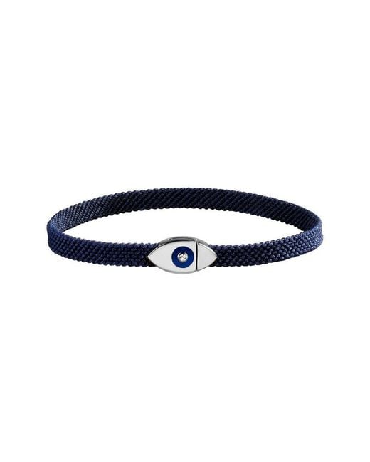 Karma and Luck Blue Plated Cz Magnetic Bracelet