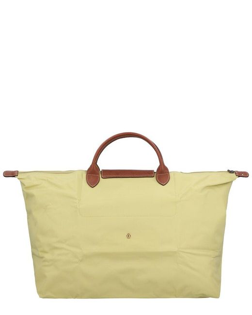 Longchamp Yellow Le Pliage Original Large Canvas Travel Bag
