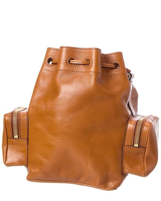 Chloé Brown Leather Bucket Bag