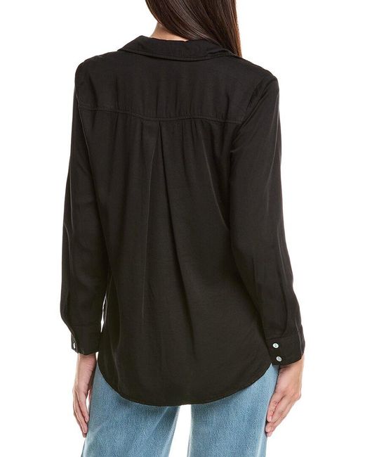 Bella Dahl Black Flowy Button Down