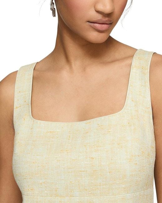 Lafayette 148 New York Natural Square Neck A-Line Dress