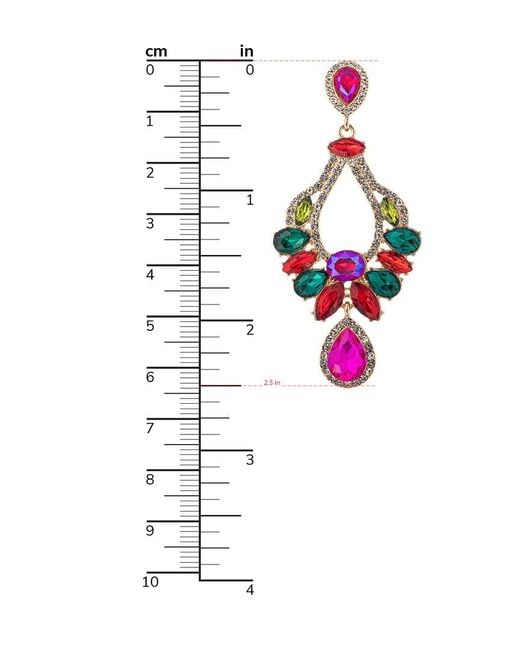 Eye Candy LA Pink The Luxe Collection Crystal Statement Earrings