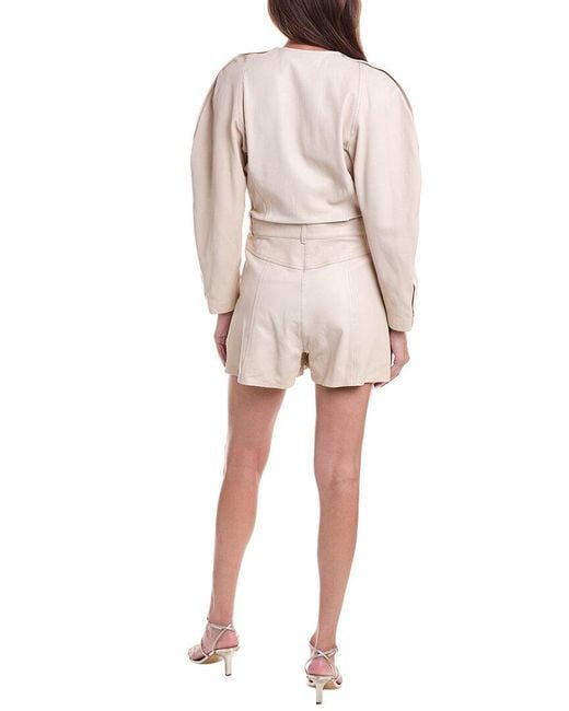 IRO White Majunga Leather Romper