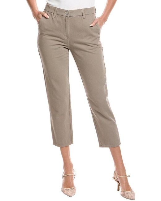 Eileen Fisher Gray Petite Garment-Dyed Utility Tapered Pant