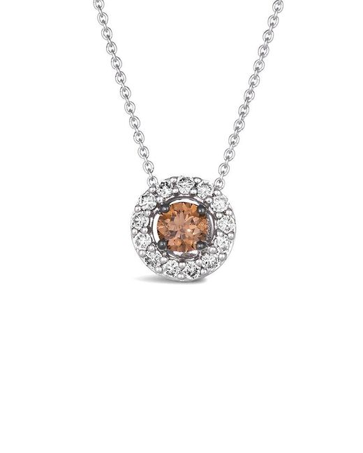 Le Vian White Le Vian Chocolate Solitaire 14K 0.52 Ct. Tw. Diamond Pendant Necklace