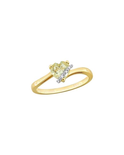 Rina Limor Metallic Over 0.77 Ct. Tw. Diamond & Amethyst Accent Ring
