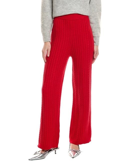 Estellina Red Cable Sweater Pant