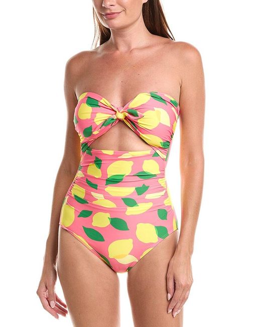 Kate Spade Red Bandeau One-Piece